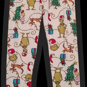 Grinch Christmas Kids Pajama Bottoms - Multicolor
